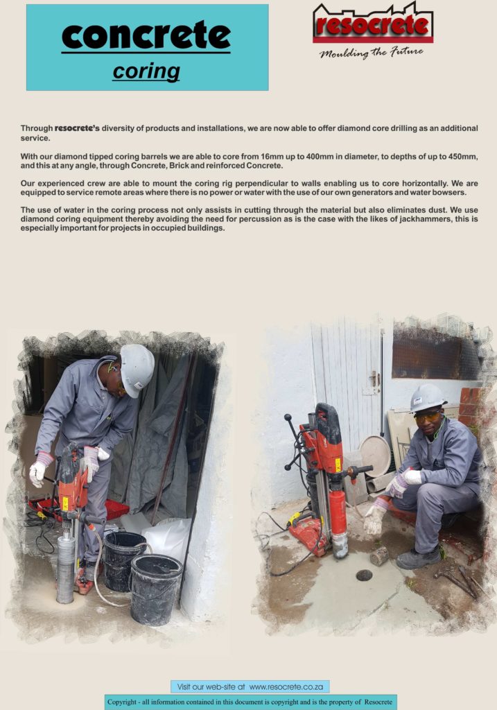 Concrete Coring Resocrete
